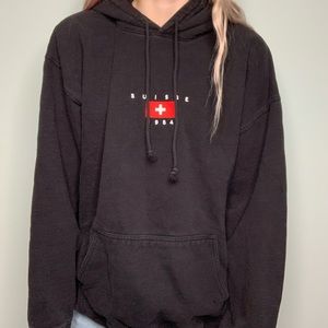 Brandy Melville Christy black suisee hoodie
